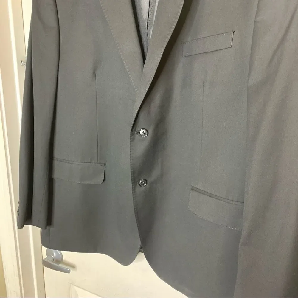 Sean John Black Two Button Sports Jacket Size 48R